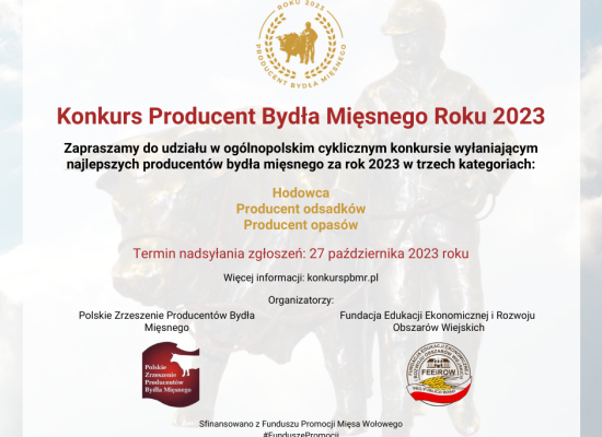 Weź udział w konkursie „Producent Bydła Mięsnego Roku 2023